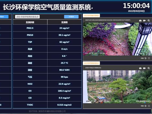 長(zhǎng)沙環(huán)保學(xué)院空氣質(zhì)量監(jiān)測(cè)系統(tǒng)數(shù)據(jù)大屏開(kāi)發(fā)
